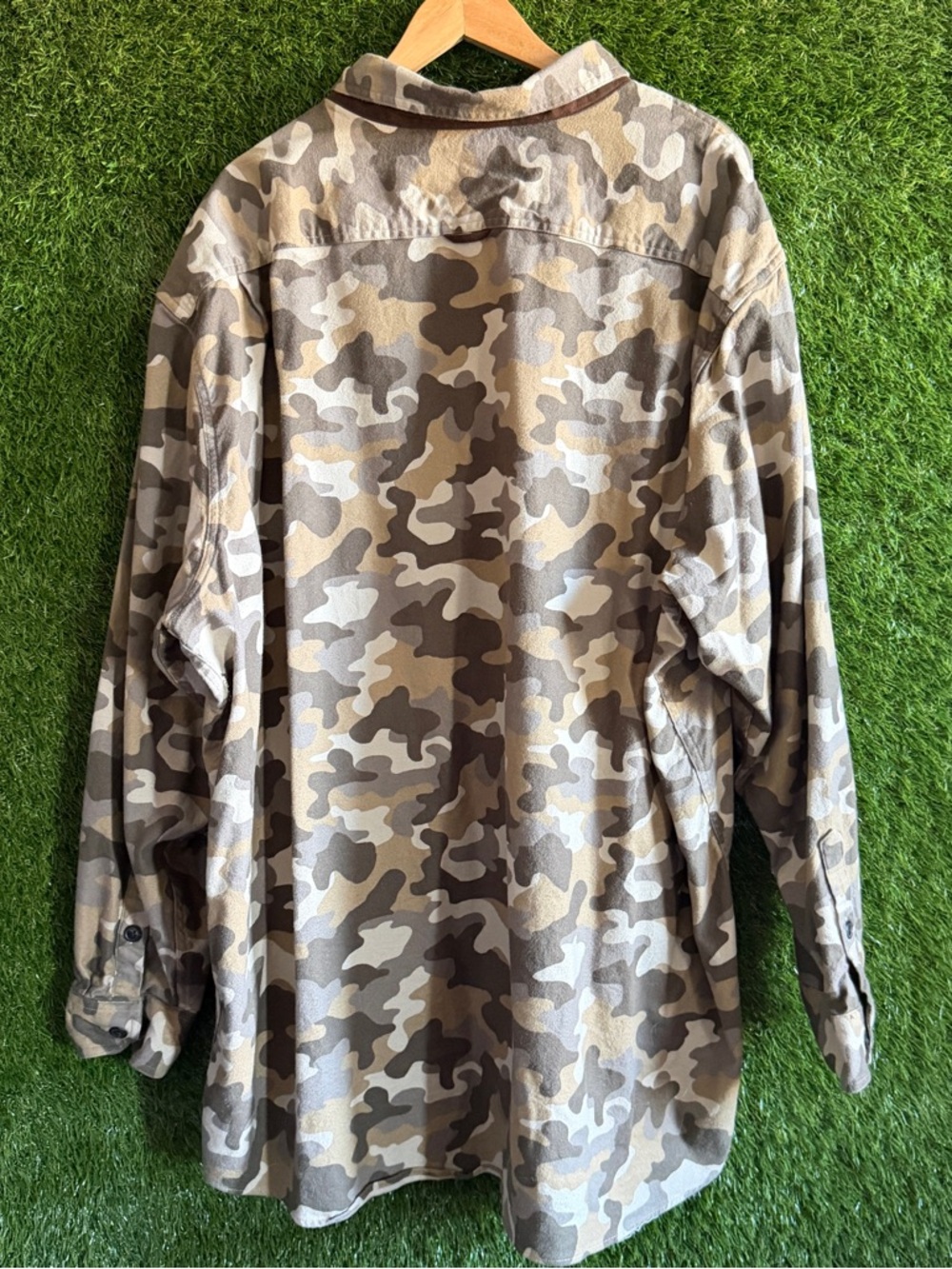 4XT Roundtree & Yorke Camo Long Sleeve Button Up Overshirt Lightweight Jacket - Picture 3 of 8